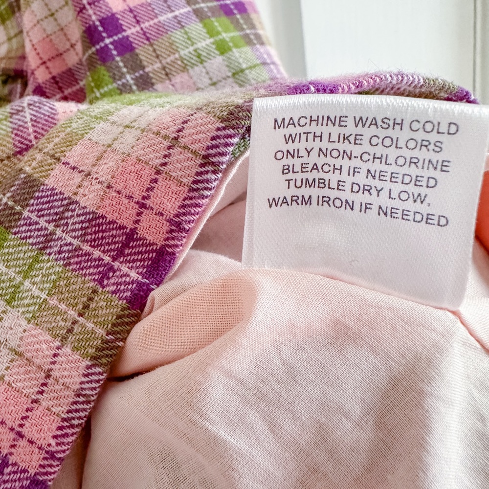 Plaid Long-Sleeve Kids Dress - Picture 12 of 12